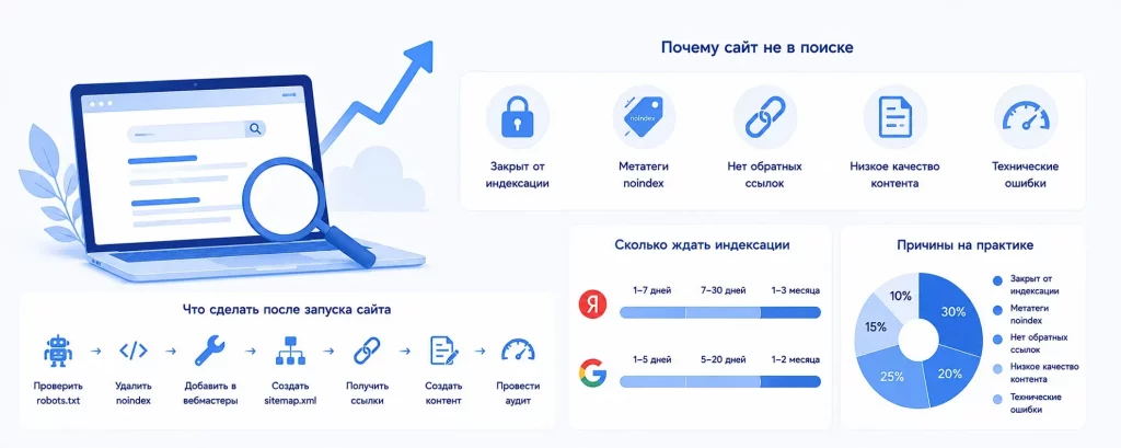 Сайта нет в поиске