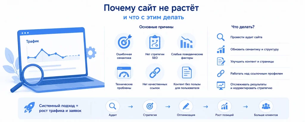 Инструкция почему сайт не растёт