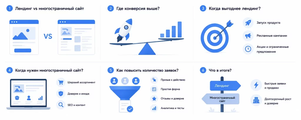 Лендинг или многостраничный сайт